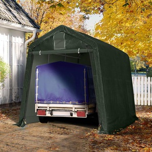 2,4x3,6m Zeltgarage, PE-Plane, dunkelgrün - (8045)