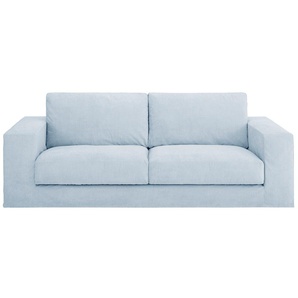2,5-Sitzer 3C CANDY Asbury Sofas Gr. B/H/T: 230 cm x 85 cm x 107 cm, Lu x us-Microfaser weich, blau (hellblau) Lounge-Sofa Lounge-Gartenmöbel mit abnehmbarer Husse