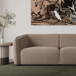 2,5-Sitzer ANDAS Ostrup Sofas Gr. B/H/T: 201 cm x 73 cm x 93 cm, Bouclé, grau (taupe) 2-Sitzer Sofas schlichtes modernes Design, in verschiedenen Farben