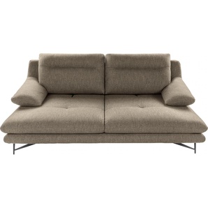 2,5-Sitzer CALIA ITALIA Cezanne Sofas Gr. B/H/T: 195 cm x 90 cm x 109 cm, Struktur (100% Polyester), mit Sitztiefenverstellung, beige (44 beige) 2-Sitzer Sofas im Strukturbezug, wahlweise mit Sitztiefenverstellung