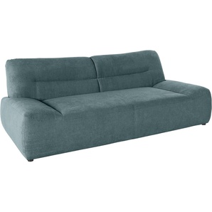 2,5-Sitzer DOMO COLLECTION Cesena Sofas Gr. B/H/T: 224 cm x 81 cm x 109 cm, Chenille-Optik, mit Wellenunterfederung, blau (petrol) 2-Sitzer Sofas