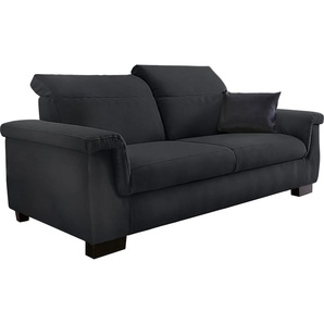 2,5-Sitzer DOMO COLLECTION Sully Sofas Gr. B/H/T: 210 cm x 84 cm x 102 cm, Kunstleder SOFTLUX, ohne Rückenverstellung, schwarz 2-Sitzer Sofas