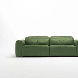 2,5-Sitzer EGOITALIANO Beverly Sofas Gr. B/H/T: 242 cm x 95 cm x 109 cm, Leder CAREZZA, grün 2-Sitzer Sofas