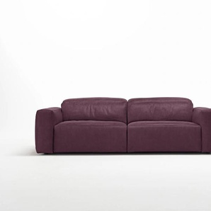 2,5-Sitzer EGOITALIANO Beverly Sofas Gr. B/H/T: 242 cm x 95 cm x 109 cm, Lu x us-Microfaser BLUSH, lila (plum) 2-Sitzer Sofas