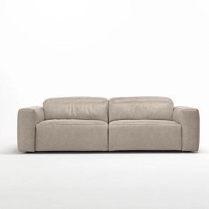 2,5-Sitzer EGOITALIANO Beverly Sofas Gr. B/H/T: 242 cm x 95 cm x 109 cm, Lu x us-Microfaser Lederoptik, grau (opal grau) 2-Sitzer Sofas