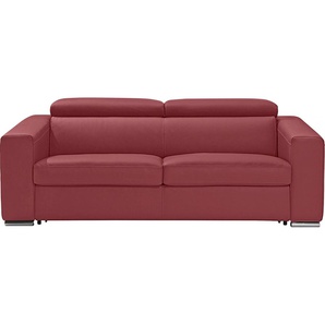 2,5-Sitzer EGOITALIANO Cabiria Sofas Gr. B/H/T: 226 cm x 97 cm x 103 cm, Leder BULL, rot (kirschrot) 2-Sitzer Sofas