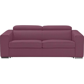 2,5-Sitzer EGOITALIANO Cabiria Sofas Gr. B/H/T: 226 cm x 97 cm x 103 cm, Leder NUVOLE, lila (violett) 2-Sitzer Sofas