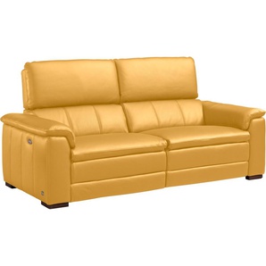 2,5-Sitzer EGOITALIANO Capucine Sofas Gr. B/H/T: 200 cm x 99 cm x 97 cm, Leder BULL, mit elektrischer Rela x funktion, gelb 2-Sitzer Sofas wahlweise mit elektrisch oder manuell verstellbarer Relaxfunktion