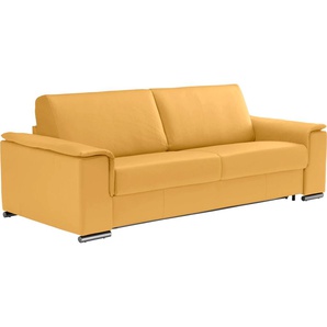 2,5-Sitzer EGOITALIANO Cecilia Sofas Gr. B/H/T: 234 cm x 85 cm x 102 cm, Leder BULL, gelb 2-Sitzer Sofas