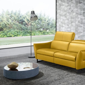 2,5-Sitzer EGOITALIANO Dafne Sofas Gr. B/H/T: 208 cm x 97 cm x 108 cm, Leder BULL, mit elektrischer Rela x funktion, gelb 2-Sitzer Sofas