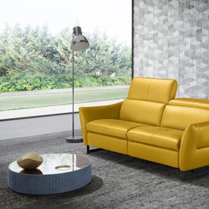 2,5-Sitzer EGOITALIANO Dafne Sofas Gr. B/H/T: 208 cm x 97 cm x 108 cm, Leder BULL, ohne elektrische Rela x funktion, gelb 2-Sitzer Sofas