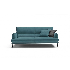 2,5-Sitzer EGOITALIANO FUNNY Sofas Gr. B/H/T: 210 cm x 90 cm x 95 cm, Microfaser, grün (blaugrün) 2-Sitzer Sofas T-FÖRMIGE SITZEINHEIT