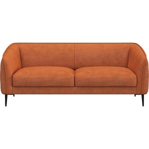 2,5-Sitzer FLEXLUX Belle Sofas Gr. B/H/T: 188 cm x 74 cm x 89 cm, Bouclé, orange (burned orange) 2-Sitzer Sofas
