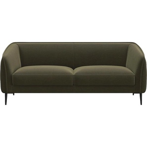 2,5-Sitzer FLEXLUX Belle Sofas Gr. B/H/T: 188 cm x 74 cm x 89 cm, Velvet, grün (moos green) 2-Sitzer Sofas