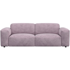2,5-Sitzer FLEXLUX Lucera Sofa Sofas Gr. B/H/T: 219 cm x 73 cm x 102 cm, Struktur, lila (soft lavender) 2-Sitzer Sofas modern & anschmiegsam, Kaltschaum, Stahl-Wellenunterfederung