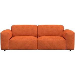 2,5-Sitzer FLEXLUX Lucera Sofa Sofas Gr. B/H/T: 219 cm x 73 cm x 102 cm, Struktur, orange (burned orange) 2-Sitzer Sofas