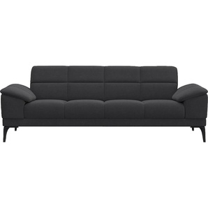2,5-Sitzer FLEXLUX Viale Sofas Gr. B/H/T: 208 cm x 99 cm x 74 cm, Lederoptik, schwarz (gorilla black) 2-Sitzer Sofas