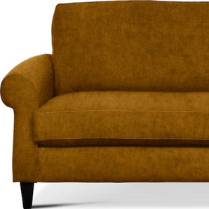 2,5-Sitzer FURNINOVA Coffee Day Sofas Gr. B/H/T: 238 cm x 83 cm x 94 cm, Velours, ohne Bettfunktion, gelb (mustard) 2-Sitzer Sofas im skandinavischen Design
