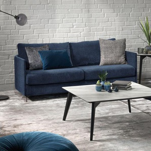 2,5-Sitzer FURNINOVA Harmony Day Sofas Gr. H: 78 cm, Velours, blau (petrol) 2-Sitzer Sofas im skandinavischen Design
