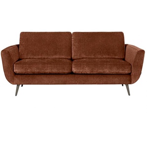 2,5-Sitzer FURNINOVA Smile Sofas Gr. B/H/T: 197 cm x 85 cm x 93 cm, Velours, ohne Bettfunktion, braun (bronze) 2-Sitzer Sofas