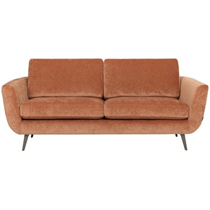 2,5-Sitzer FURNINOVA Smile Sofas Gr. B/H/T: 197 cm x 85 cm x 93 cm, Velours, ohne Bettfunktion, orange (peach) 2-Sitzer Sofas