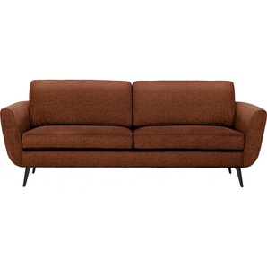2,5-Sitzer FURNINOVA Smile Sofas Gr. B/H/T: 217 cm x 85 cm x 93 cm, Velours, ohne Bettfunktion, braun (bronze) 2-Sitzer Sofas