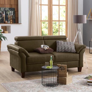 2,5-Sitzer HOME AFFAIRE Arngast Sofas Gr. B/H/T: 186 cm x 84 cm x 93 cm, Lu x us-Microfaser Lederoptik, grün (oliv) 2-Sitzer Sofas
