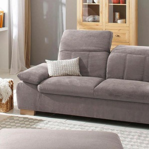 2,5-Sitzer HOME AFFAIRE Bergamo Sofas Gr. B/H/T: 215 cm x 77 cm x 90 cm, Chenille, ohne Funktion, grau (taupe) 2-Sitzer Sofas