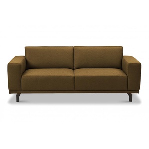 2,5-Sitzer PLACES OF STYLE Procida Sofas Gr. B/H/T: 200 cm x 78 cm x 91 cm, Struktur grob, gelb (senfgelb) 2-Sitzer Sofas in zwei unterschiedlichen Bezugsqualitäten erhältlich, auch Lederoptik