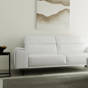 2,5-Sitzer PLACES OF STYLE Sargent Sofas Gr. B/H/T: 218 cm x 73 cm x 104 cm, Chenille, grau (gray, white) 2-Sitzer Sofas