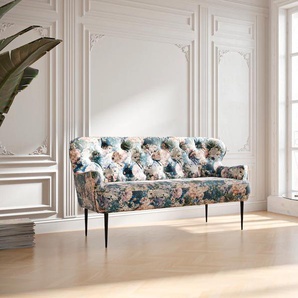 2,5-Sitzer PLACES OF STYLE Sofas Gr. B/H/T: 173 cm x 97 cm x 87 cm, Jacquard, bunt (rose, olive) 2-Sitzer Sofas mit Knopfheftung,in verschieden Stoffarten
