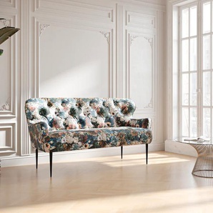 2,5-Sitzer PLACES OF STYLE Sofas Gr. B/H/T: 173 cm x 97 cm x 87 cm, Jacquard, rosa (rose, blue) 2-Sitzer Sofas mit Knopfheftung,in verschieden Stoffarten