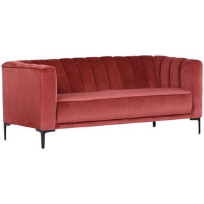 2,5-Sitzer, Rot, Textil, 180x76x87 cm, Stoffauswahl, Wohnzimmer, Sofas & Couches, Sofas, 2-Sitzer Sofas