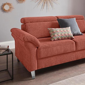 2,5-Sitzer SIT&MORE Arngast Sofas Gr. B/H/T: 186 cm x 84 cm x 93 cm, Lu x us-Microfaser, orange (terra) 2-Sitzer Sofas