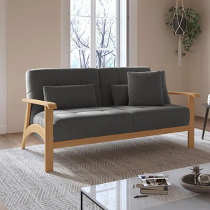 2,5-Sitzer SIT&MORE Billund Sofas Gr. B/H/T: 169 cm x 88 cm x 106 cm, Microfaser, ohne Schlaffunktion, braun (schlamm) 2-Sitzer Sofas
