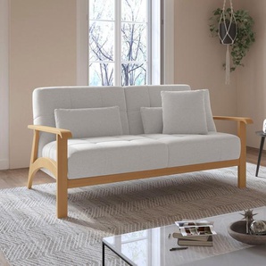 2,5-Sitzer SIT&MORE Billund Sofas Gr. B/H/T: 169 cm x 88 cm x 106 cm, Microfaser, ohne Schlaffunktion, silberfarben (silver) 2-Sitzer Sofas