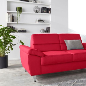 2,5-Sitzer SIT&MORE Sorano Sofas Gr. B/H/T: 188 cm x 88 cm x 91 cm, Flachgewebe, rot 2-Sitzer Sofas