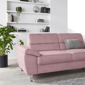 2,5-Sitzer SIT&MORE Sorano Sofas Gr. B/H/T: 208 cm x 88 cm x 91 cm, Struktur fein, rosa (altrosa) 2-Sitzer Sofas Breite 208 cm