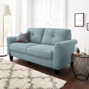 2,5-Sitzer SIT&MORE Varese Sofas Gr. B/H/T: 194 cm x 91 cm x 90 cm, Struktur fein, blau (aqua) 2-Sitzer Sofas