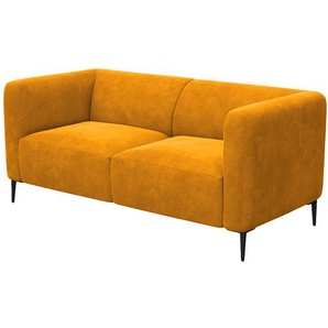 2,5-Sitzer Sofa Gelb Samt Shyla 175 x 74 x 88cm Modern
