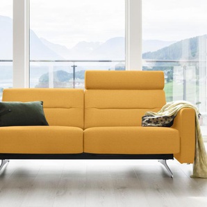 2,5-Sitzer STRESSLESS Stella Sofas Gr. B/H/T: 215 cm x 78 cm x 93 cm, ROHLEDER Stoff Q2 FARON, Armlehnen S2-mit Relaxfunktion, gelb (yellow q2 faron) 2-Sitzer Sofas