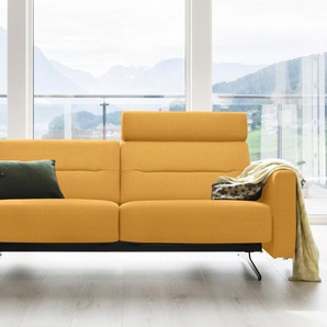 2,5-Sitzer STRESSLESS Stella Sofas Gr. B/H/T: 215 cm x 78 cm x 93 cm, ROHLEDER Stoff Q2 FARON, Armlehnen S2-mit Relaxfunktion, gelb (yellow q2 faron) 2-Sitzer Sofas