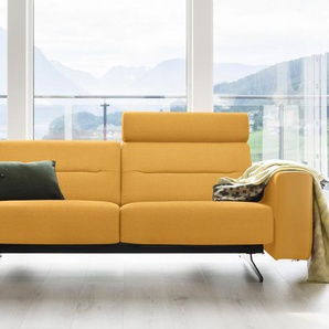 2,5-Sitzer STRESSLESS Stella Sofas Gr. B/H/T: 227 cm x 78 cm x 93 cm, ROHLEDER Stoff Q2 FARON, Armlehnen S1-mit Relaxfunktion, gelb (yellow q2 faron) 2-Sitzer Sofas