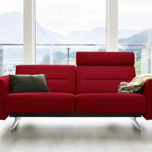 2,5-Sitzer STRESSLESS Stella Sofas Gr. B/H/T: 227 cm x 78 cm x 93 cm, ROHLEDER Stoff Q2 FARON, Armlehnen S1-mit Relaxfunktion, rot (red q2 faron) 2-Sitzer Sofas