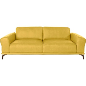 2,5-Sitzer W.SCHILLIG montanaa Sofas Gr. B/H/T: 232 cm x 78 cm x 94 cm, Longlife Xtra-Leder Z69, gelb (lemon z69) 2-Sitzer Sofas