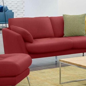 2,5-Sitzer W.SCHILLIG softy Sofas Gr. B/H/T: 203 cm x 79 cm x 93 cm, Longlife Xtra-Leder Z59, rot (ruby red z59) 2-Sitzer Sofas