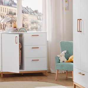 2-in-1: Kommode und Kleiderschrank - braun - Holz -