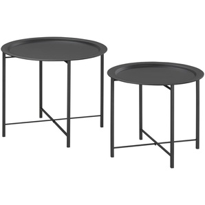 Beistelltisch 2er Set Arki | schwarz | 62 cm | 49.0 |