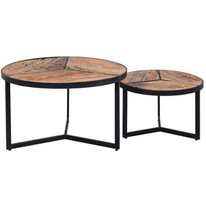 2-Satztisch Oxford, recyceltes Massivholz
