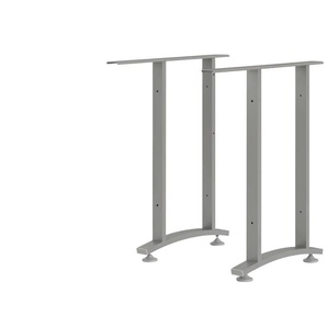 2 Schreibtisch-Eckbeine   Success ¦ grau ¦ Maße (cm): B: 5,6 H: 72 T: 60.0